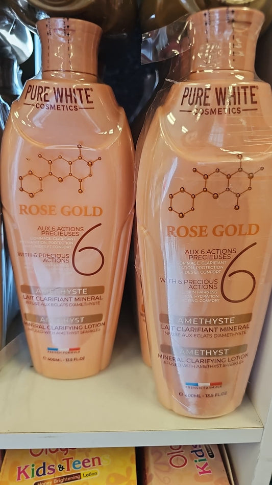 Pure white rose gold mineral clarifying body lotion 400ml 2pcs