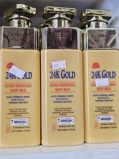 24k gold super whitening body milk 500ml