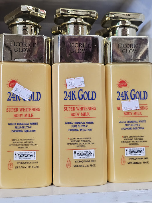 24k gold super whitening body milk 500ml