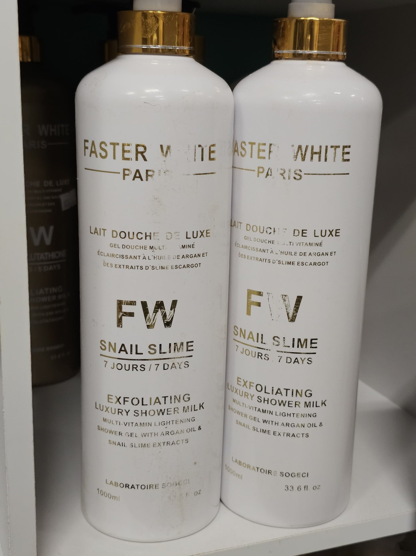 Faster White Paris Snail Slime Shower Milk