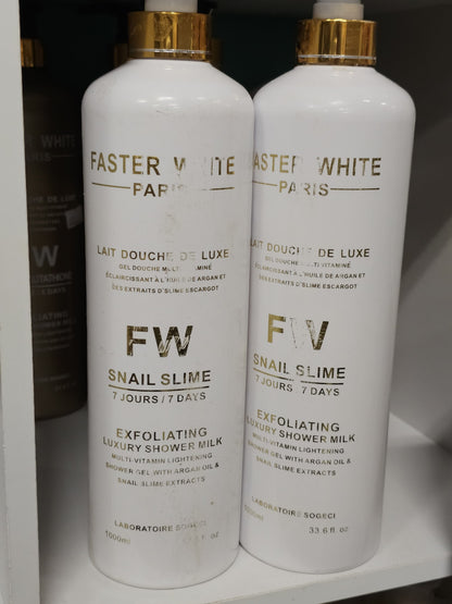 Faster White Paris Snail Slime Shower Milk