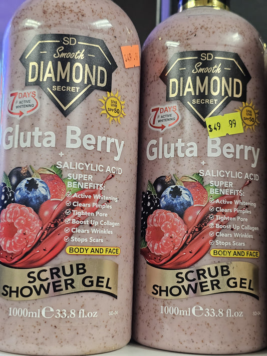 Smooth Diamond Secret Gluta Berry Scrub Shower Gel
