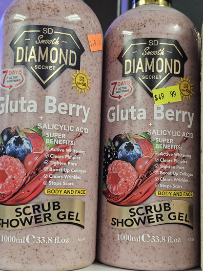 Smooth Diamond Secret Gluta Berry Scrub Shower Gel