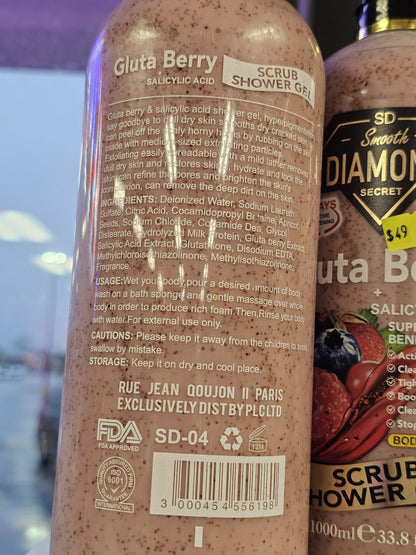 Smooth Diamond Secret Gluta Berry Scrub Shower Gel