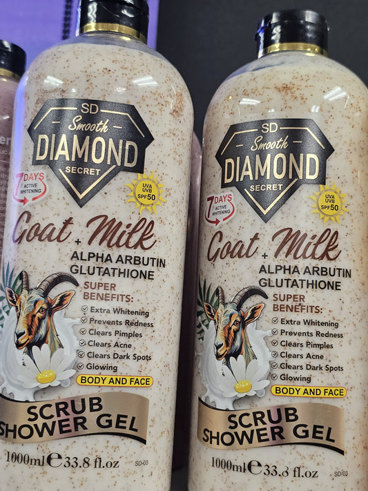 Smooth Diamond Secret Goat + Milk Scrub Shower Gel