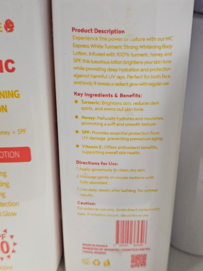 Express White Turmeric Strong Whitening Body Lotion