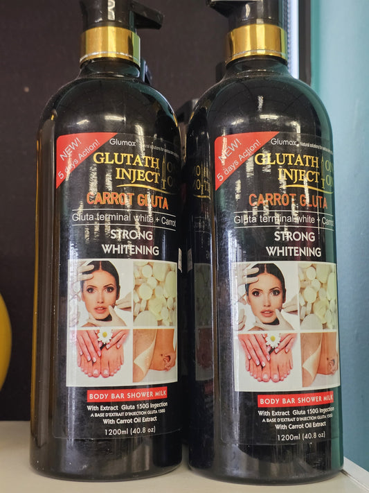 Glutathione injection carrot gluta body bar shower milk 1200ml
