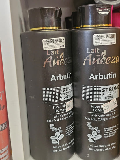 Lait aneeza arbutin strong bleaching  lotion 500ml