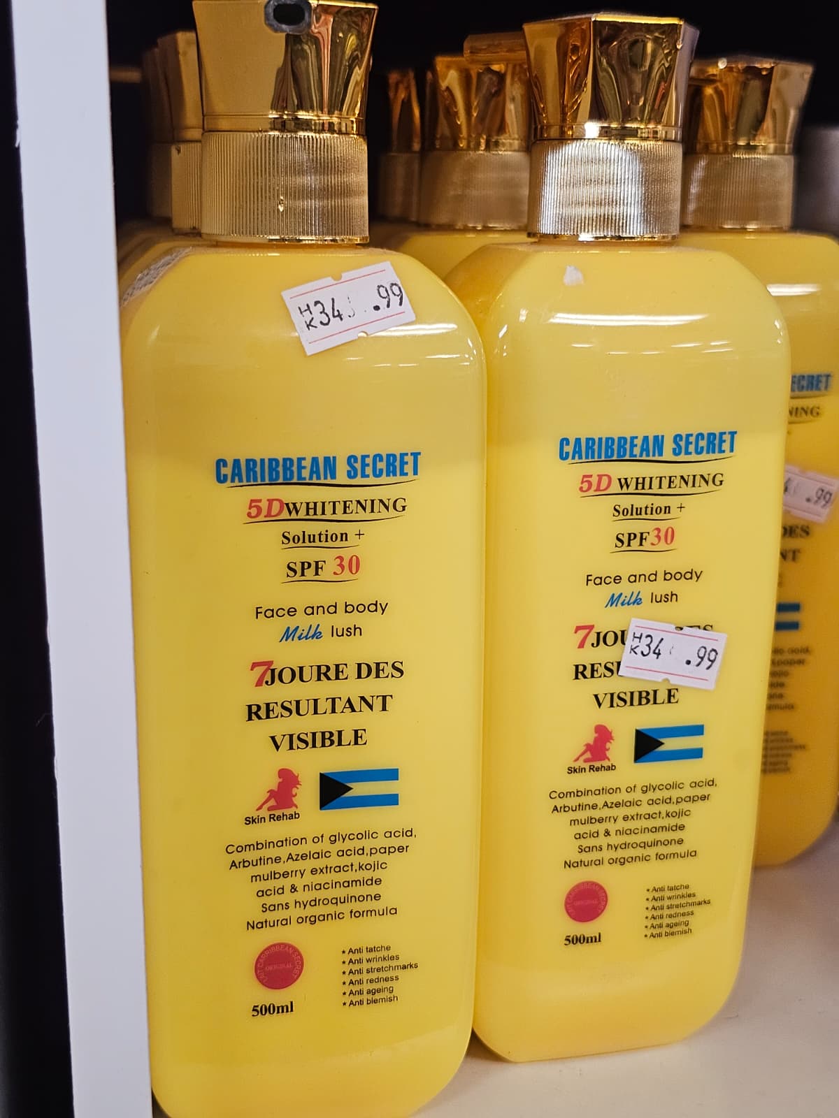 Caribbean secret 5d whitening face & body milk lush 500ml