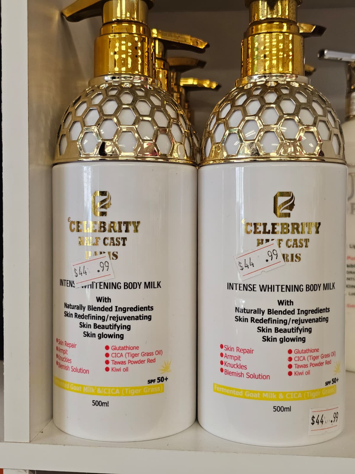 Celebrity half cast paris intense whitening body milk 500ml