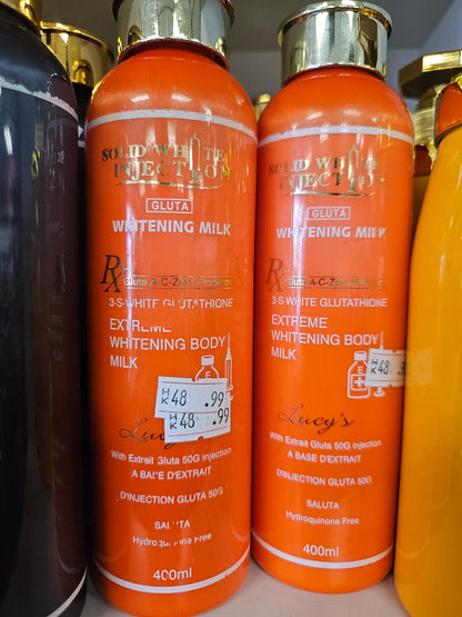 Solid white injection gluta whitening milk 400ml