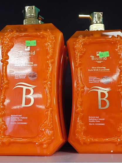 Bismid skin glowing bath with carrot oil 2000ml