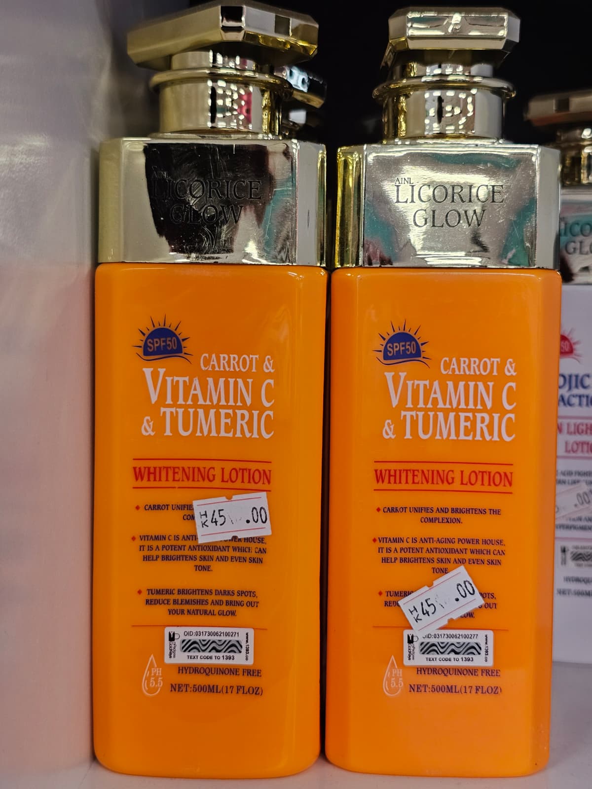Carrot & Vitamin c & Turmeric whitening body lotion 500ml