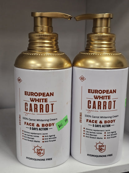 European White Carrot Face & Body