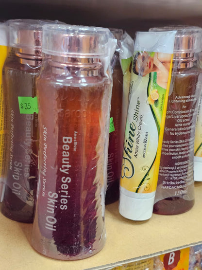 Shine Shine Amos White Cream & Beauty Series Skin Oil