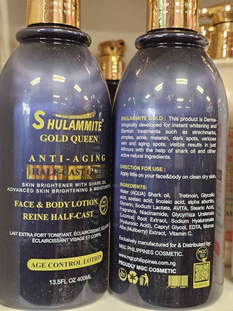 Shulammite gold half cast face & body lotion 400ml