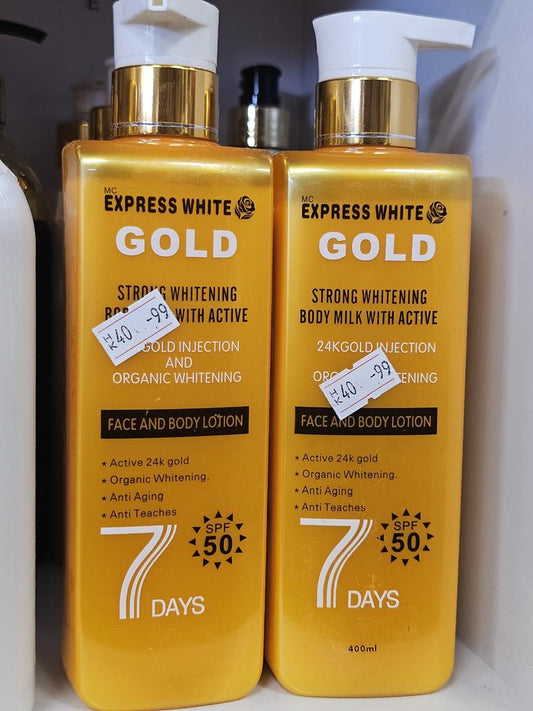 Express white gold face & body lotion 400ml