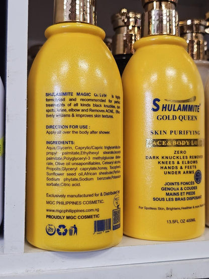 Shulammite magic gold queen face & body lotion 400ml