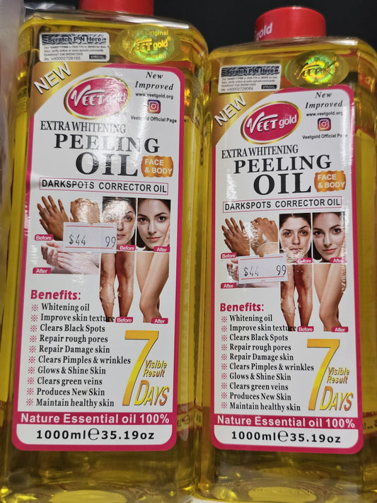 Veet gold extra whitening dark spots corrector oil 1000ml