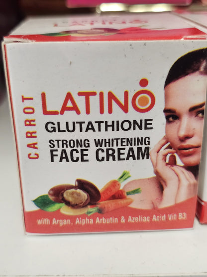 Latino glutathione carrot strong whitening face cream