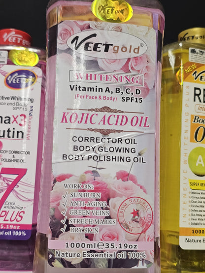 Veet gold kojic acid oil 1000ml