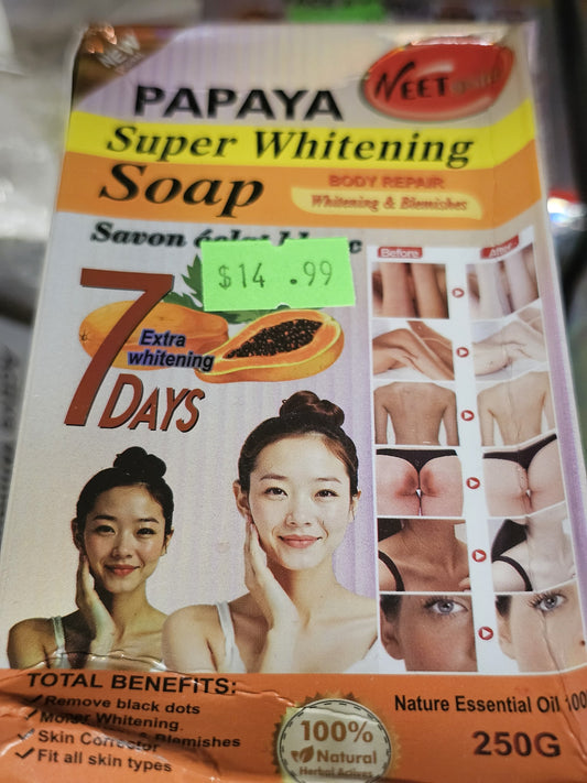 Veet gold papaya super whitening soap 250g x2