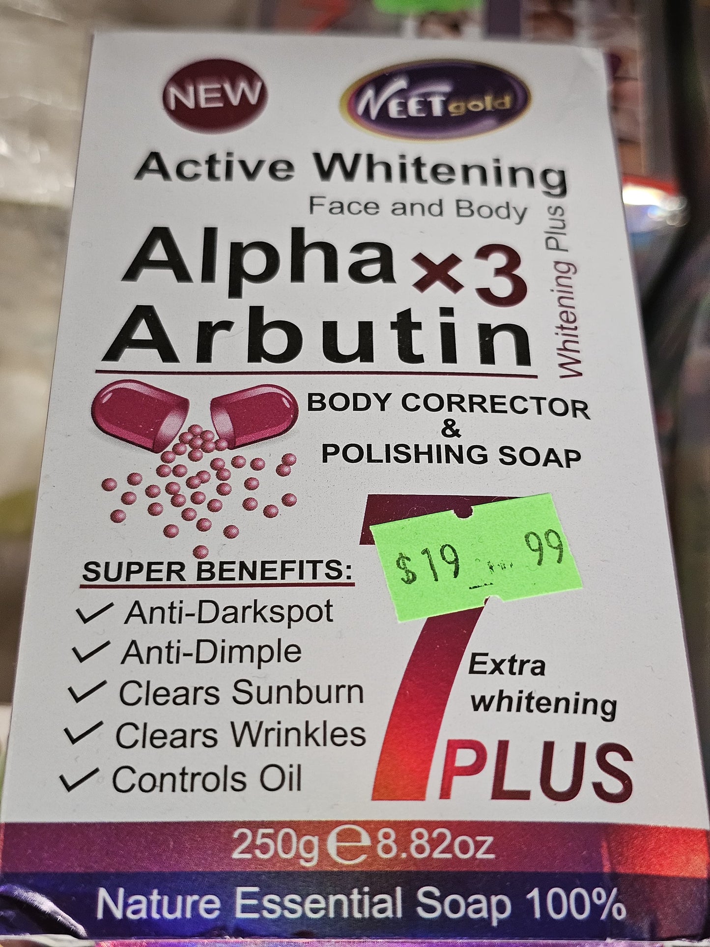 Veet gold alpha arbutin x3 body corrector & polishing soap 250g x2