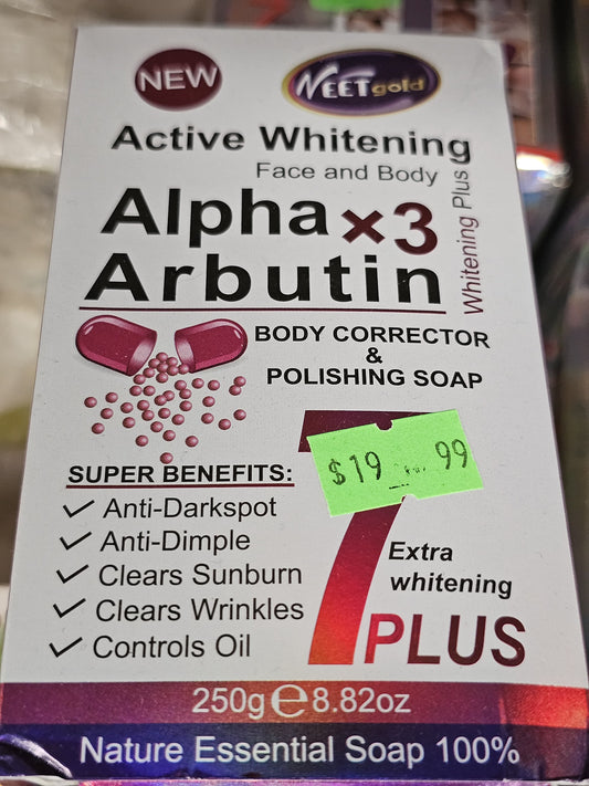 Veet gold alpha arbutin x3 body corrector & polishing soap 250g x2