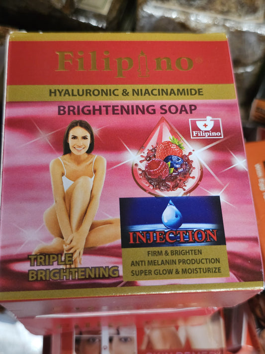 Filipino hyaluronic & niacinamide brightening soap x2