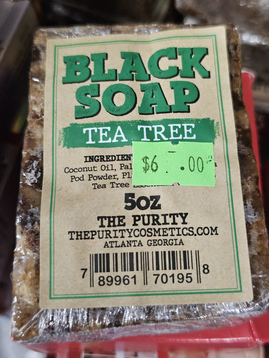 Black soap with tea tree x2