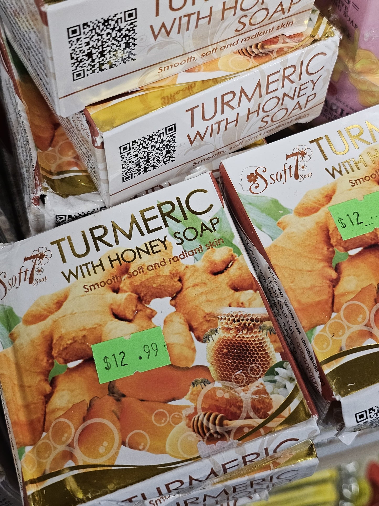 Soft 7 turmeric with honey soap x2