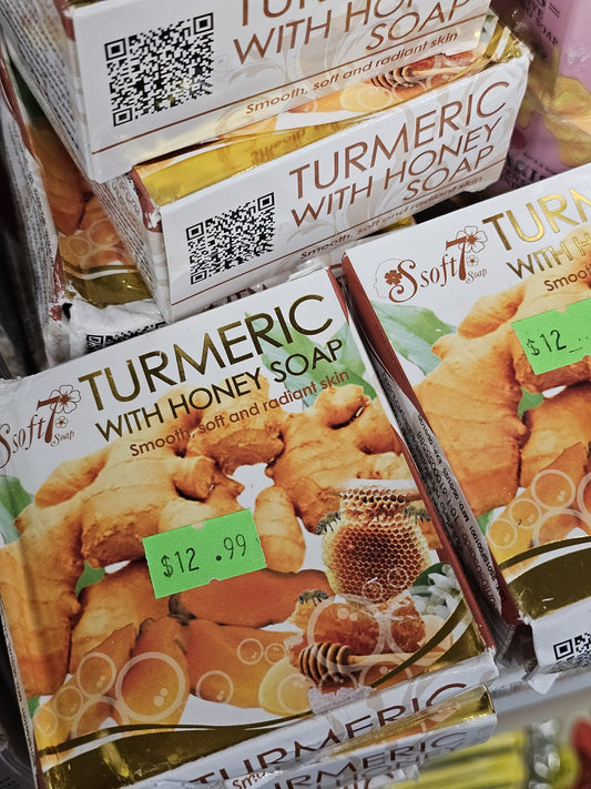 Soft 7 turmeric with honey soap x2
