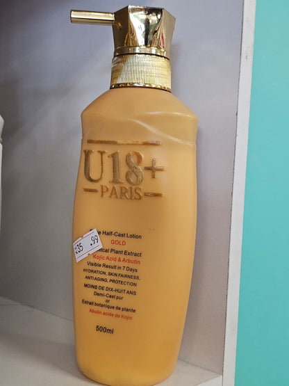 U18+ paris pure half cast gold lotion 500ml