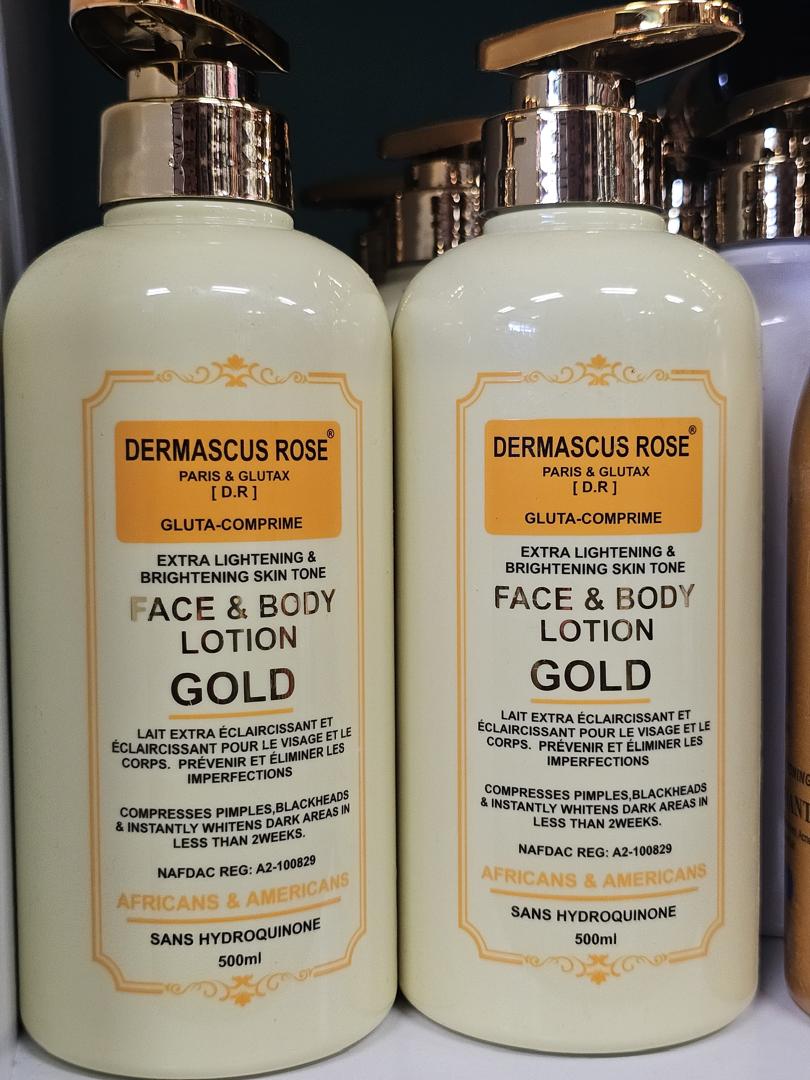 Dermascus rose face & body gold lotion 500ml