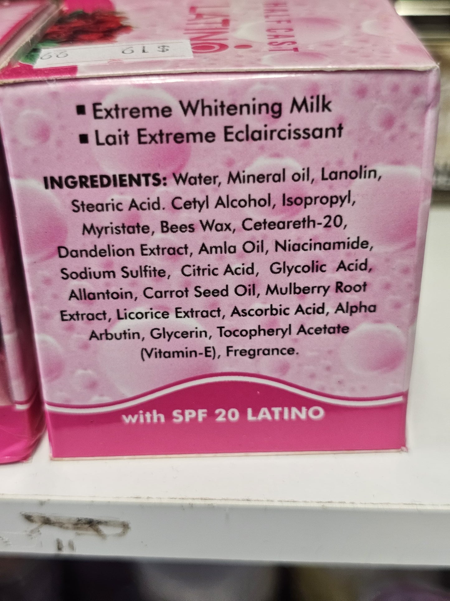 Latino half cast glutathione strong whitening face cream