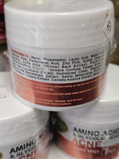 Amino acid & glycolic acid acne & dark spot corrector face cream