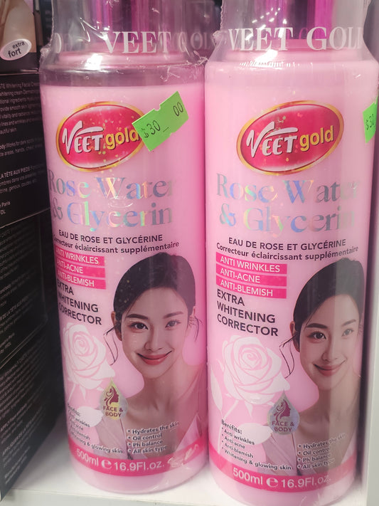 Rose water & Glycerin extra whitening corrector 500ml