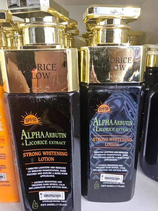Licorice Glow Alpha Arbutin + Licorice extract Lotion is a super whitening body milk