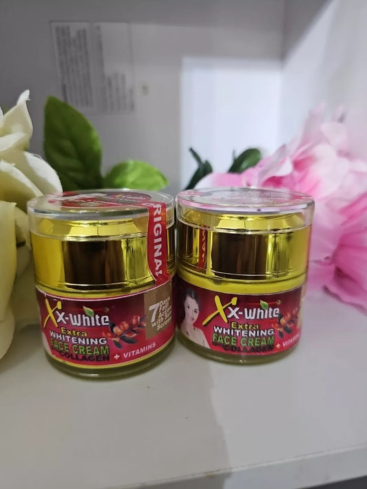 2 Pic Xx-white extra whitening face cream with collagen and Vitamin. 7 days 50g