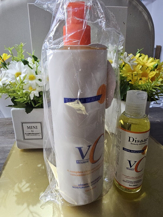 Disaar Beauty VC Lightening Lotion and serum 480ml.
