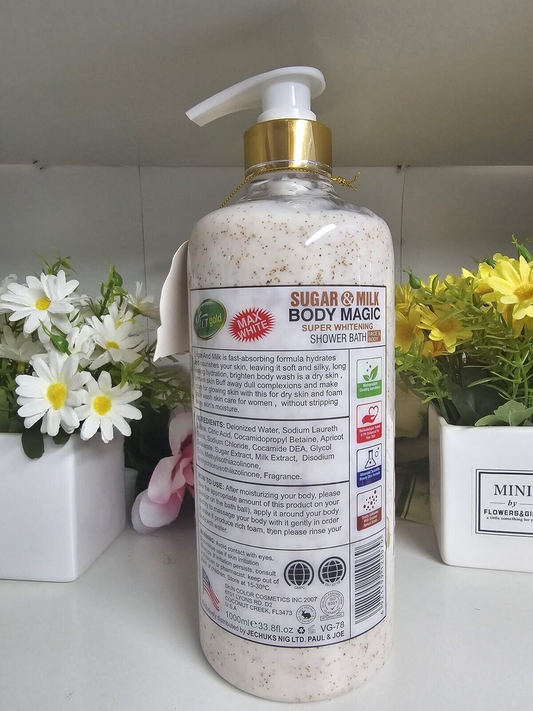 Veet Gold Sugar And Milk Body Magic Super Whitening Shower Bath Gel Spf 45