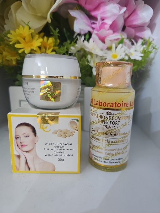AUTHENTIC Glutathion Comprime Super Fort Face Cream And Serum 💯 satisfaction.