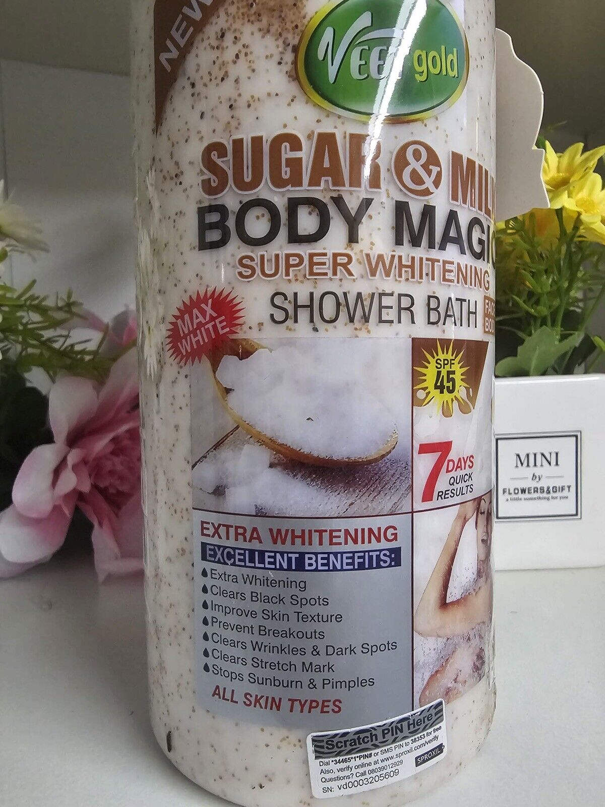 Veet Gold Sugar And Milk Body Magic Super Whitening Shower Bath Gel Spf 45