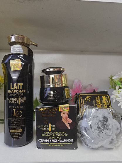Lait snapchat Black Diamant Lotion Whitenizer Body Lotion,face Cream and Soap