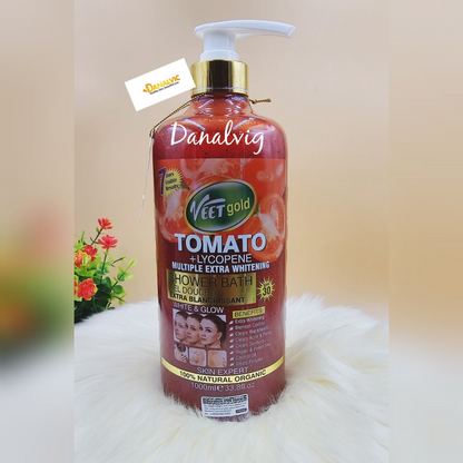 Veet Gold Tomato + Lycopene Multiple extra whitening & glow Shower Bath spf 30
