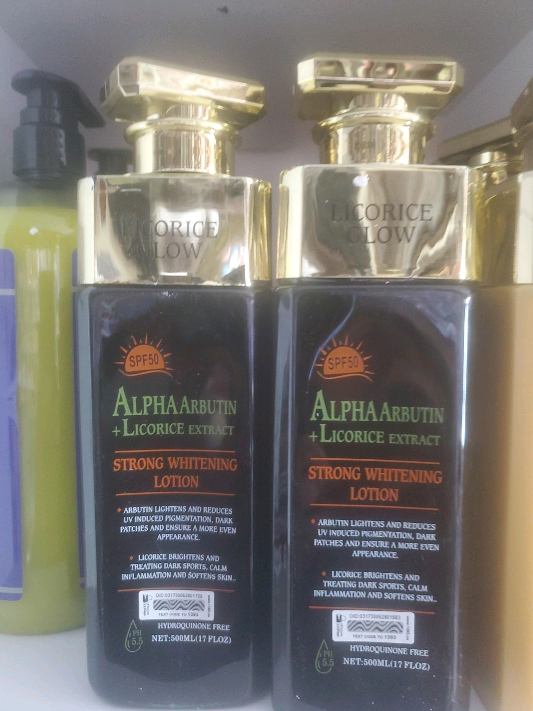 24k LICORICE STRONG FAST ACTION LOTION+Alpha Arbutin+Licorice Extract X1,500ml👌