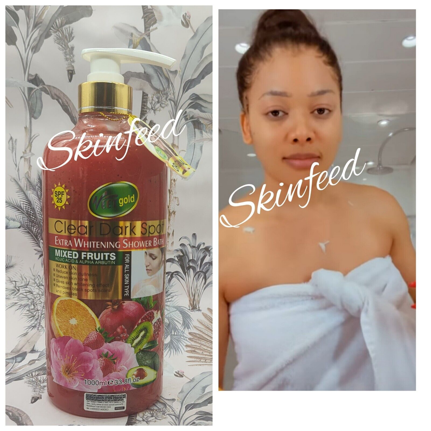 100% Original Veet Gold Mixed Fruit Super Shower Bath