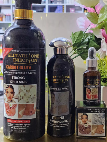 Glutathione Injection Carrot Gluta Shower Milk ,lotion,serum And Face Cream