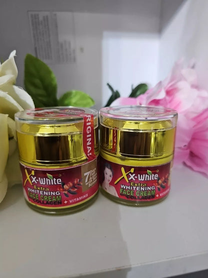 2 Pic Xx-white extra whitening face cream with collagen and Vitamin. 7 days 50g