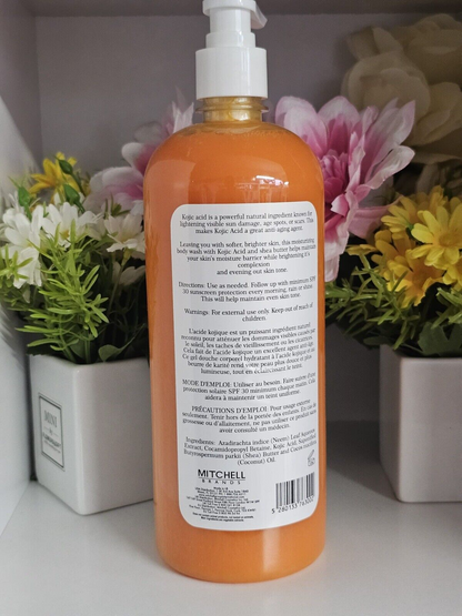 Geisha, Kojic Acid Skin Brightening Body Wash - 33 Fl oz / 1000 ml - Even Out